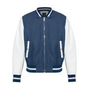 Givenchy Monogram 72 Denim Varsity Jacka Blue, Herr