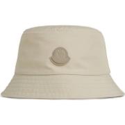 Moncler Patch Bucket Hat Beige, Dam