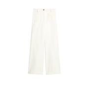 Max Mara Weekend Vida Ben Bomullstjur Byxor White, Dam