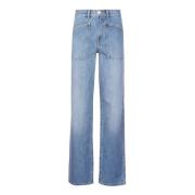 Tory Burch Mörk Vintage Denim Jeans med Dragkedja Blue, Dam