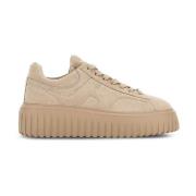 Hogan Mocka Kamel Sneakers Memory Foam Sula Beige, Dam