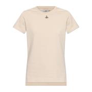 Vivienne Westwood T-shirt med logotyp Beige, Dam