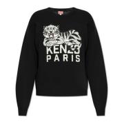 Kenzo Tröja med broderad logotyp Black, Herr