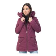 YES ZEE Bordeaux Softshell Jacka med Hög Krage Red, Dam