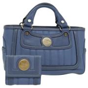 Celine Vintage Pre-owned Laeder handvskor Blue, Dam