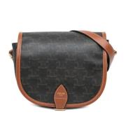 Celine Vintage Pre-owned Tyg crossbodyvskor Brown, Dam