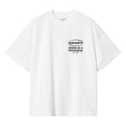 Carhartt Wip Logotyp Bomull T-shirt Kortärmad White, Herr