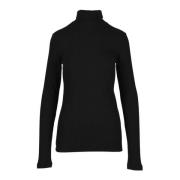 Weili Zheng Elegant Viskosblandning Spandex Topp Black, Dam