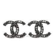 Chanel Vintage Pre-owned Metall rhngen Gray, Dam