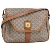 Celine Vintage Pre-owned Canvas axelremsvskor Beige, Dam