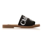 Chloé Minimalistiska Lädersandaler Black, Dam