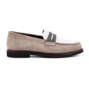 Brunello Cucinelli Monili detalj mocka läder loafer Multicolor, Dam