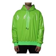 Dolce & Gabbana Neon Grön Logo Hoodie Green, Herr