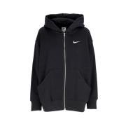 Nike Phoenix Fleece Zip Hoodie Svart Black, Dam