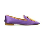 Prosperine Satin Loafer med Tassels Purple, Dam