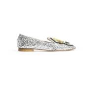 Prosperine Glitter Ballerina med Stenar Gray, Dam