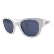 Chanel Vintage Pre-owned Glas solglasgon White, Dam