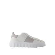 Hogan Ränder Läder Sneakers - Vit White, Herr