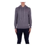 Alpha Studio Huvtröja Slim Fit Ull Gray, Herr