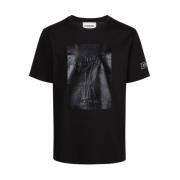 Iceberg T-shirt med Tom broderad och gummerad Black, Herr