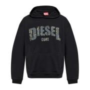 Diesel Tryckt sweatshirt S-Boxt-Hood-R13 Black, Herr