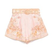 Zimmermann Rosa Linne Bermuda Shorts Pink, Dam