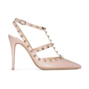 Valentino Garavani Rosa Rockstud Pumps Eleganta Skor Pink, Dam