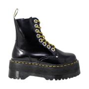 Dr. Martens 7cm Klack Läderstövel för Kvinnor Black, Dam