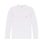 Emporio Armani Vit Modal Blandning Skjorta Herr Polo White, Herr