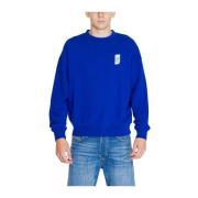 Replay Blå Klassisk Bomullsweater Herr Kollektion Blue, Herr