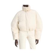 Jacquemus Off White Cropped Puffer Jacket White, Dam