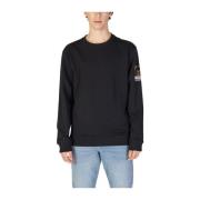 Moschino Svart Crewneck Bomullströja Black, Herr