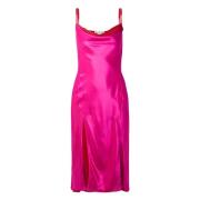 Acne Studios Fuchsia Rosa Slip Klänning med Sidoslits Pink, Dam