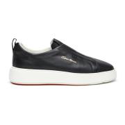 Santoni Damers lädersneaker Black, Dam