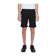 Alviero Martini 1a Classe Stretch bomull Bermuda shorts Black, Herr