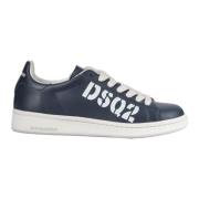 Dsquared2 Läder Logotyp Sneakers Blue, Herr