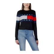 Tommy Jeans Svart Regenererad Bomullströja Black, Dam