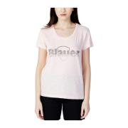 Blauer Bomull Dam T-Shirt Kollektion Pink, Dam