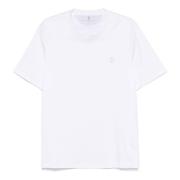 Brunello Cucinelli Vit T-shirt för män White, Herr