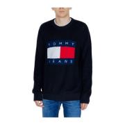 Tommy Jeans Höst Bomullströja Herr Kollektion Black, Herr