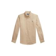 Polo Ralph Lauren Anpassad Linneskjorta Beige, Herr