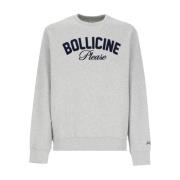 MC2 Saint Barth Grå Crew-Neck Sweatshirt med Logo Gray, Herr