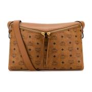 MCM Diamant 3D Crossbody Väska Brown, Dam