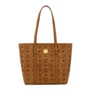 MCM Toni Canvas Shoppingväska Brown, Dam