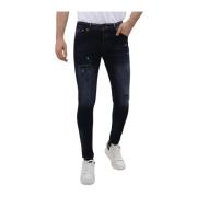 Local Fanatic Jeans Herr Slim Fit Stretch med Rips - Mm-S-101 Blue, He...