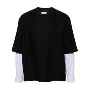 Dries Van Noten Lyxig Bomull Cashmere T-Shirt Black, Herr