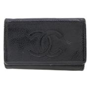 Chanel Vintage Pre-owned Laeder nyckelhllare Black, Dam