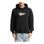 Barrow Mönstrad Logga Hoodie Black, Herr