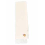 Paul Smith Vit Broderad Blomma Halsduk Beige, Unisex