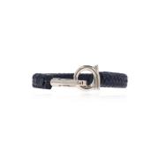 Salvatore Ferragamo Läderarmband Blue, Herr